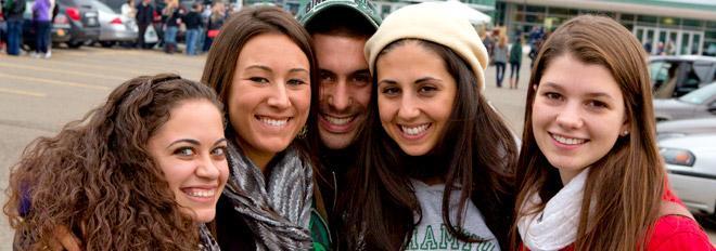 Students at homecoming Students at homecoming