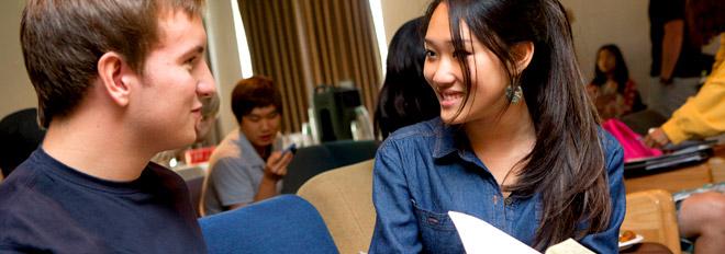 students talking Students talking