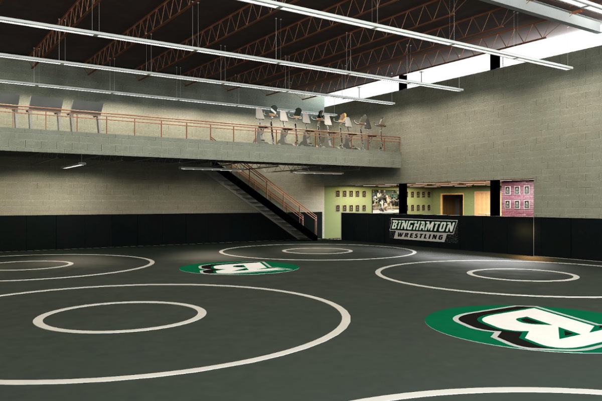 An artist rendering of the new wrestling facility.