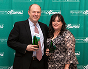 Steve and Judy Fleishman posing with their award.