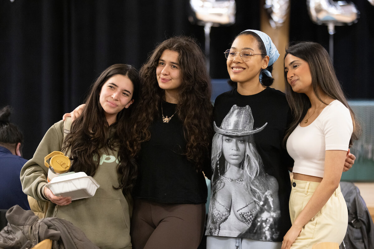 A group of female students