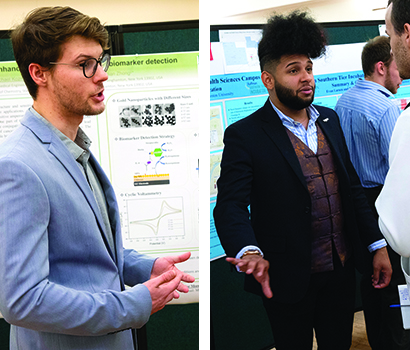 Michael Kozma ’18 and Joshua Gonzalez ’18, pictured here during the 2018 Research Days
