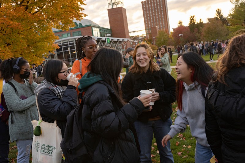 Friends share laughs at the 2022 Fall Festival