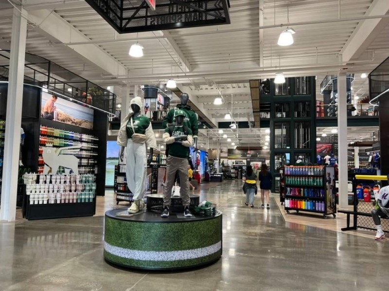 Binghamton merch is displayed at the Dick's House of Sport in Johnson City