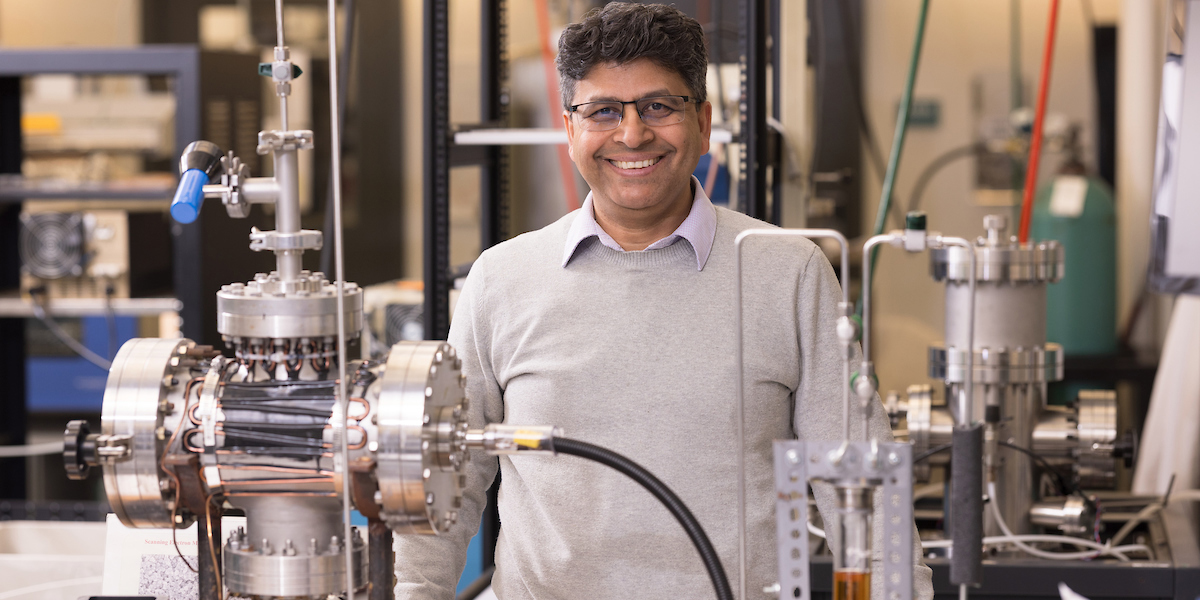 Associate Professor Tara P. Dhakal from the Department of Electrical and Computer Engineering is investigating a better solar panel based on perovskite.