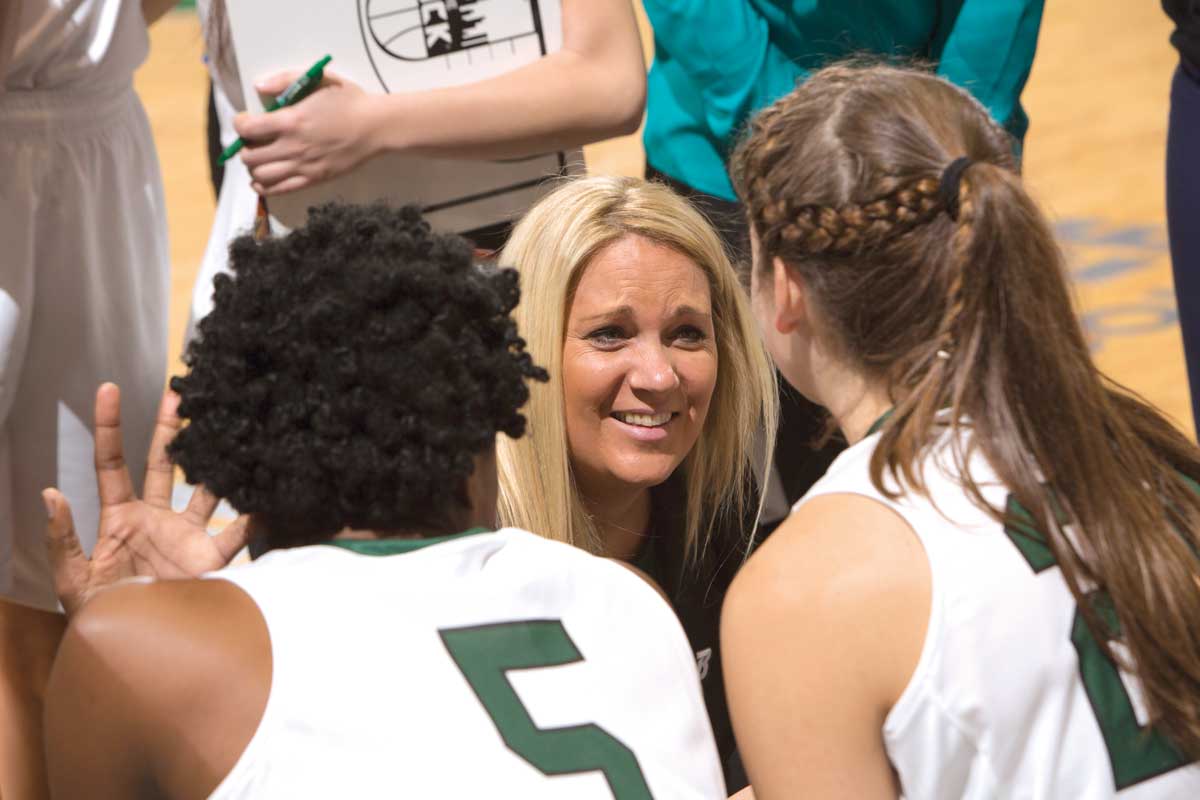 Head coach Linda Cimino has transformed the women's basketball team in just two years.