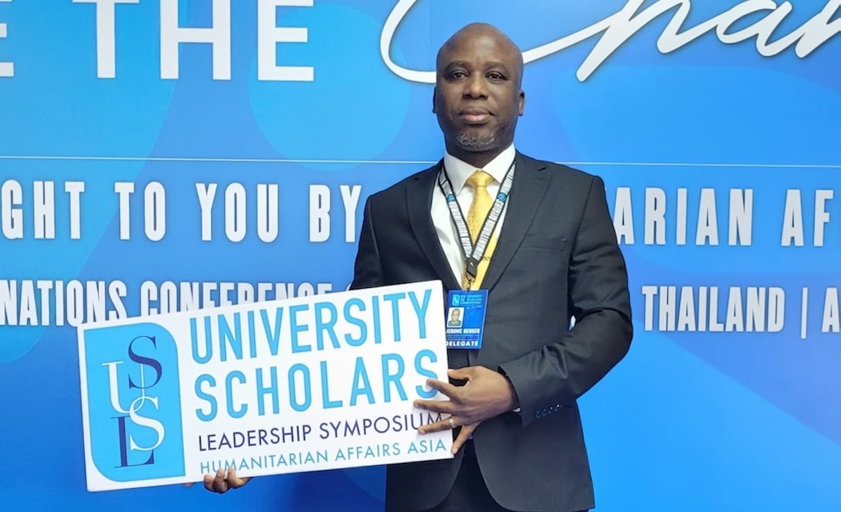 Jerome Nenger, a third-year doctoral student in the Community Research and Action program, attended the University Scholars Leadership Symposium from Aug. 6-9.