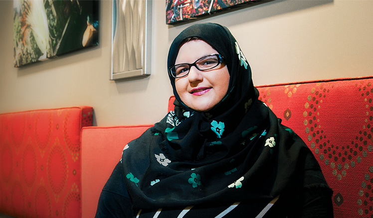 Student Affairs Administration and Public Administration candidate Nadiya Al-Noor uses social media to highlight interfaith platform.