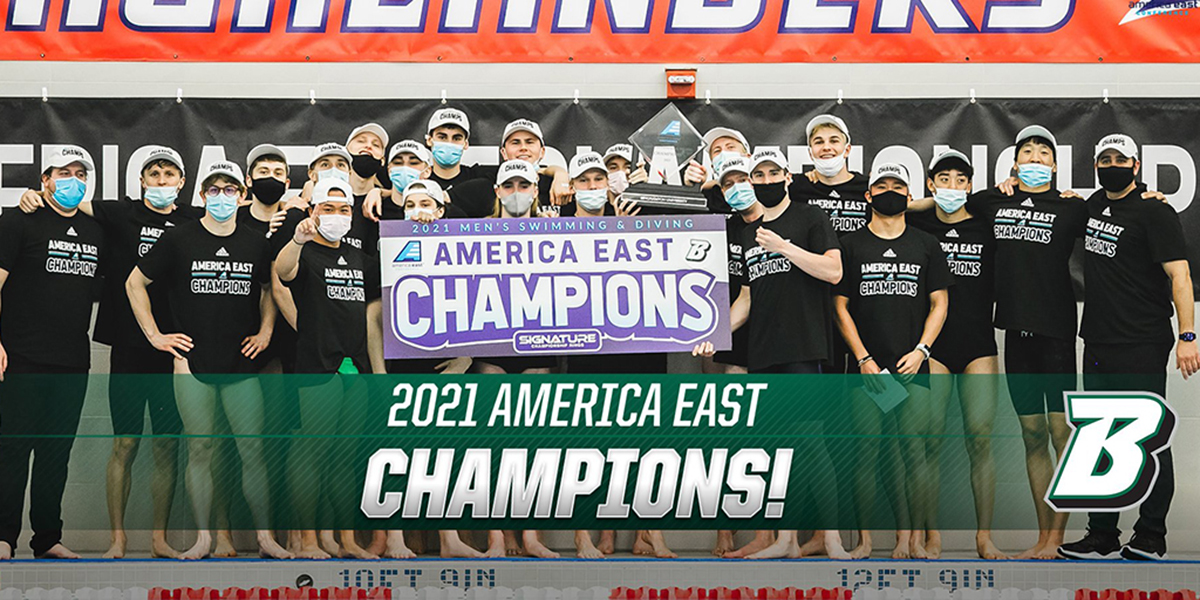 Men's swimming and diving wins America East Championship