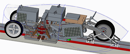 A rendering of the proposed interior of the 2018 Binghamton Hyperloop pod.