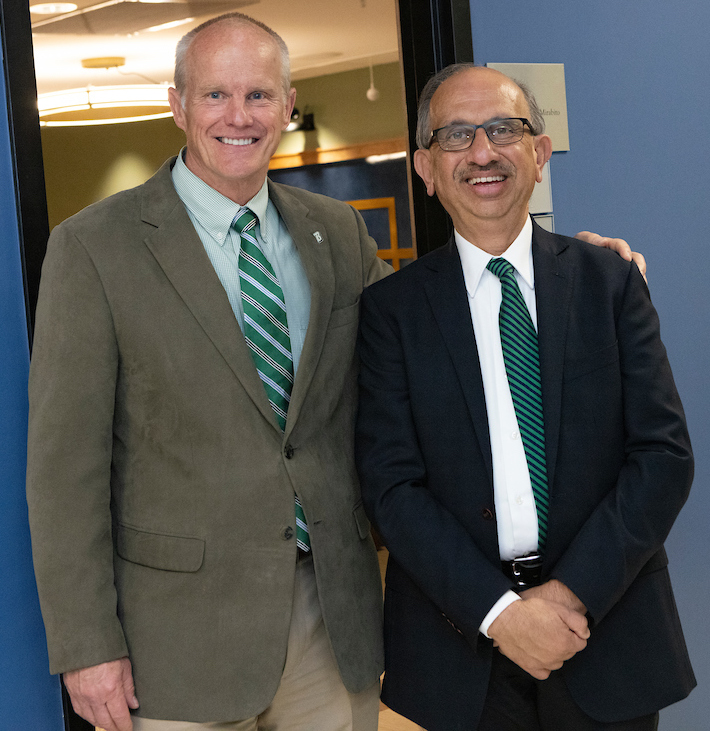 President Harvey Stenger and Dean and Distinguished Professor Krishnaswami 