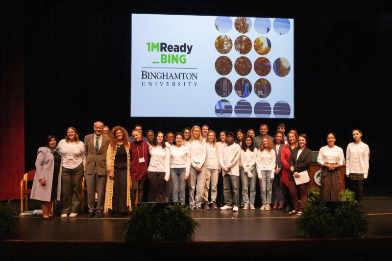 Binghamton University held a kickoff event for the 1MReady_Bing campaign in February 2024.