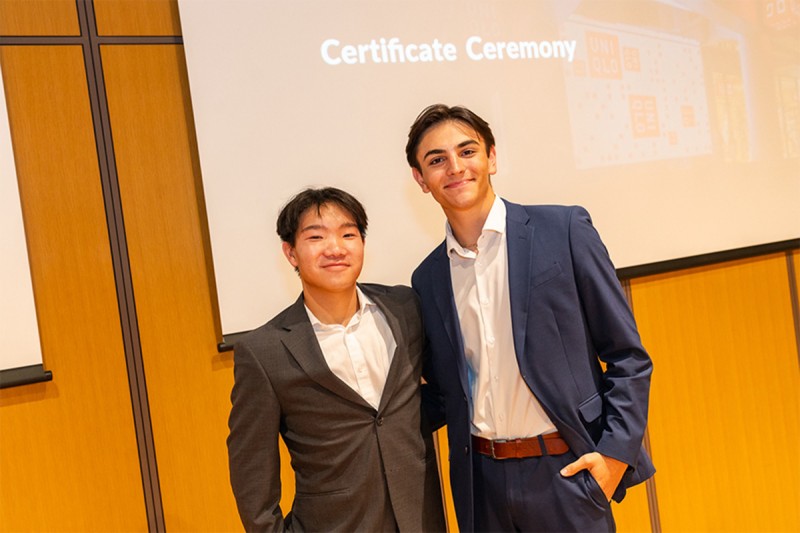 School of Management students Brian Ng and Brian Petz participated in the Global Management Program, a competitive opportunity that took them to Japan during the summer of 2024 to learn how to succeed in international business.