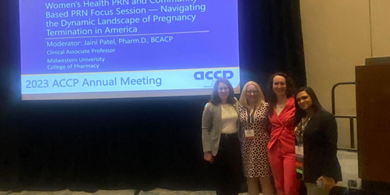 Sarah Lynch (left) poses with colleagues at the Women’s Health PRN and Community-Based PRN Focus Session, “Navigating the dynamic landscape of pregnancy termination in America. Termination in America.”