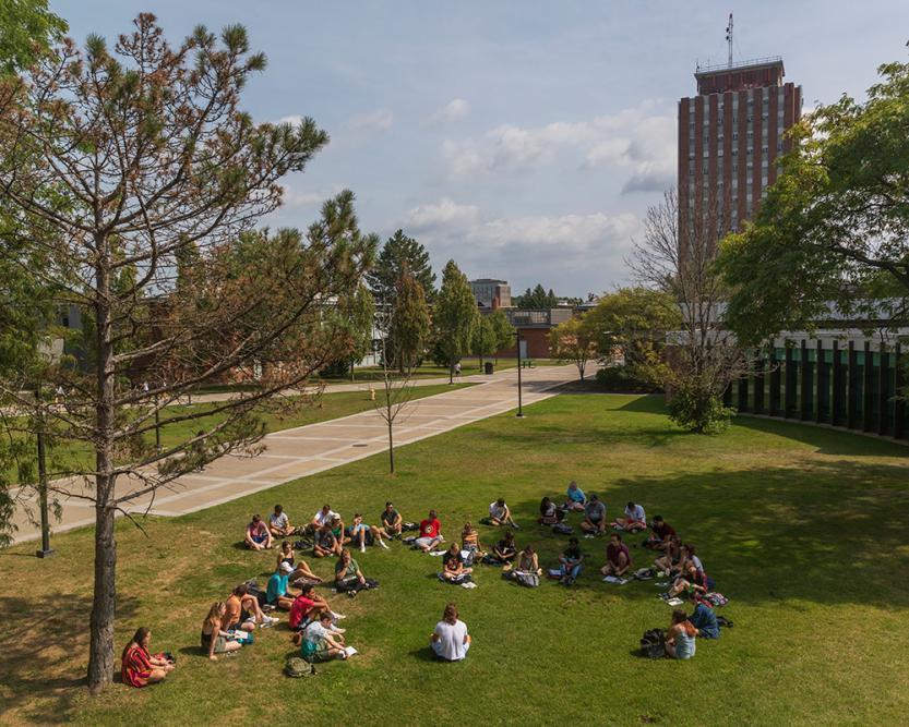 Class held outside