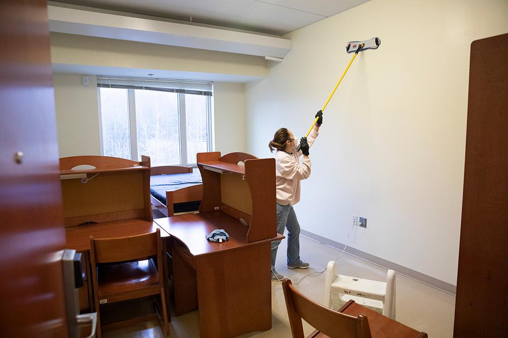 Cleaning Johnson Hall 