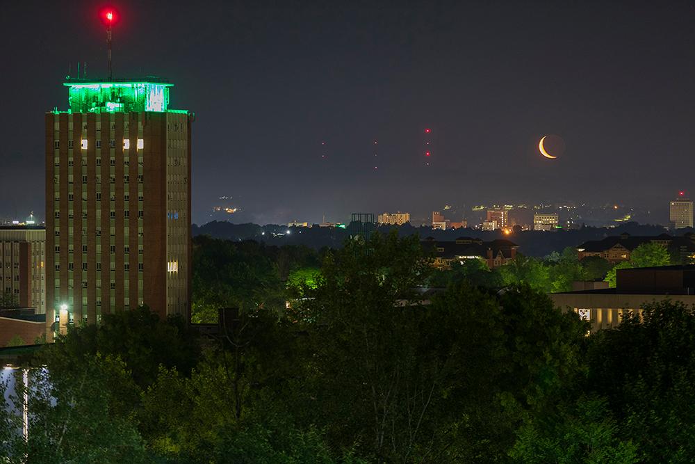 Moonrise over Binghamton 