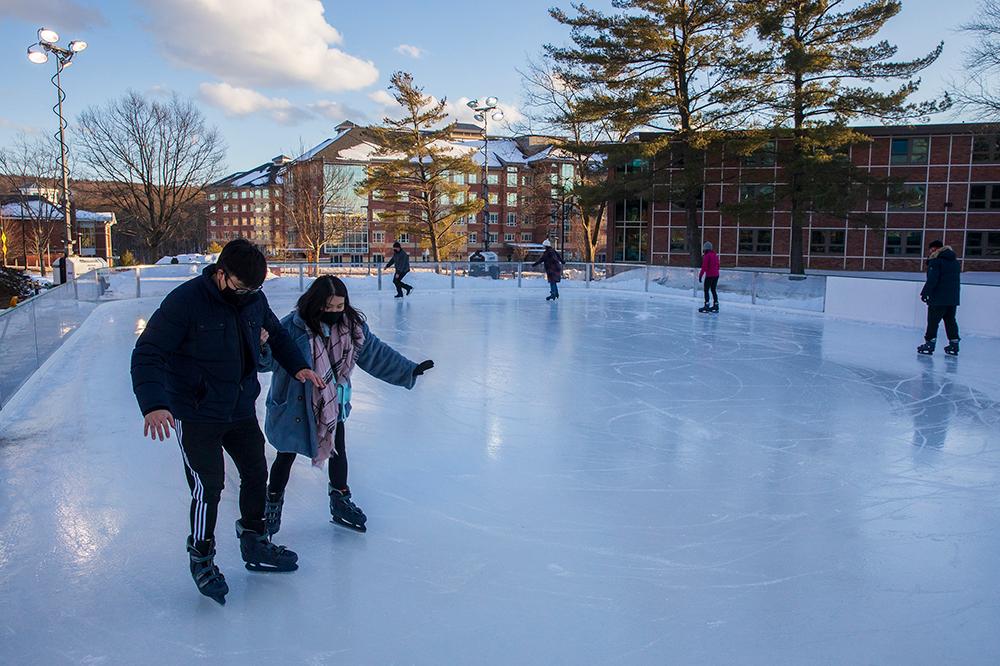 Ice skating at Old Dickinson Community 