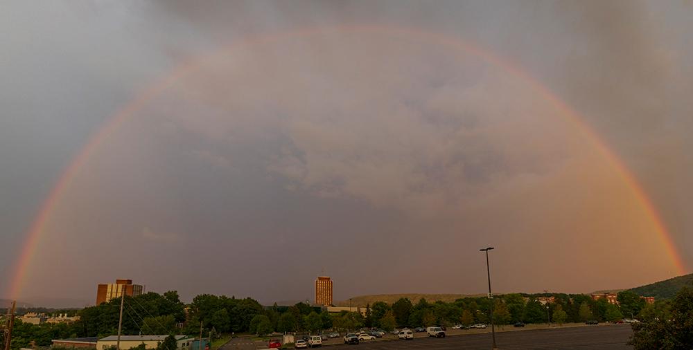 Rainbow over campus 