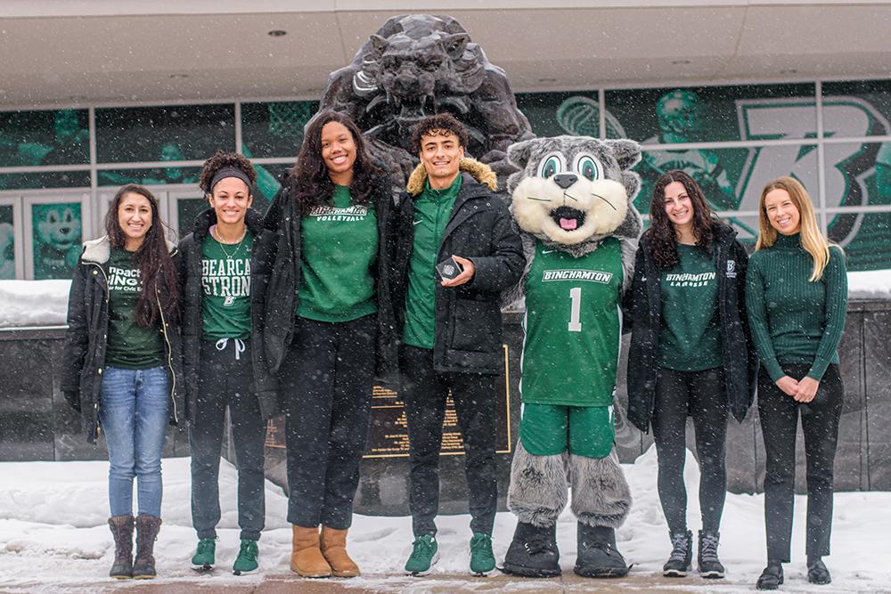 Binghamton University receives the 2020 Highest Voter Registration Rate Award in the America East Conference