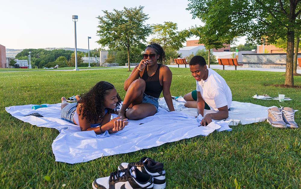 Late afternoons on Harpur Quad 