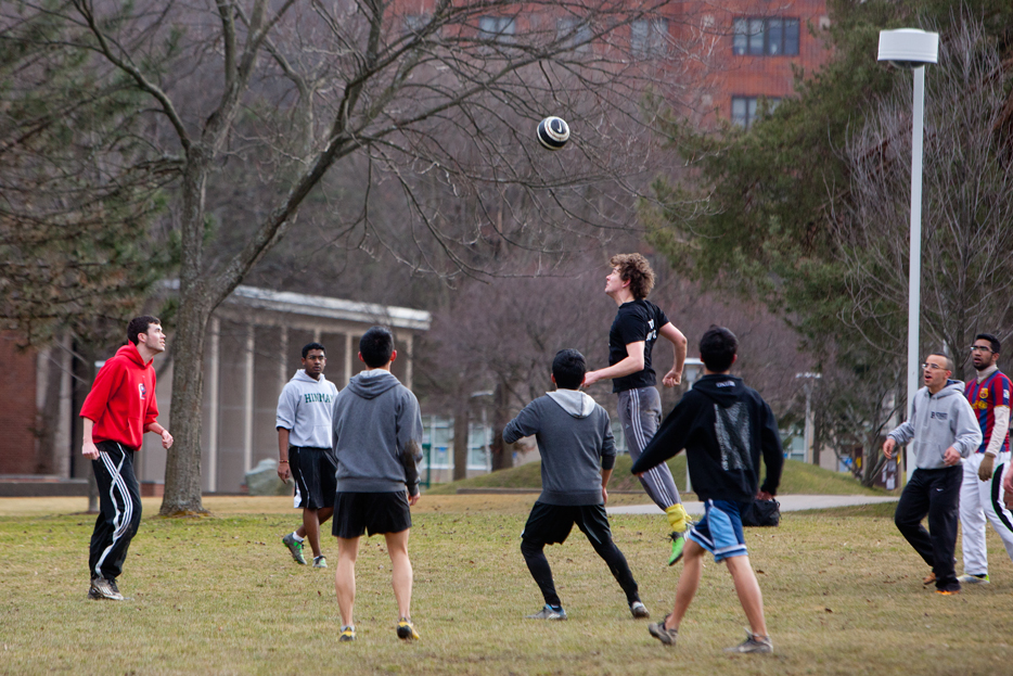 Soccer at the Peace Quad