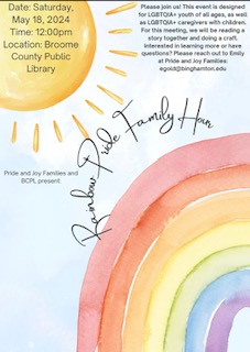 Rainbow Pride Family Hour Flyer